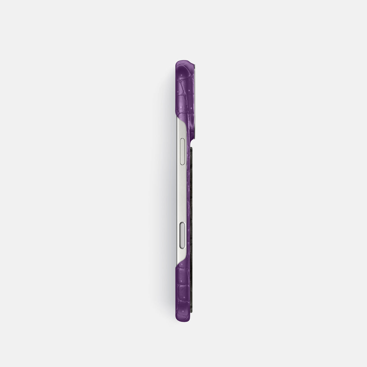Classic Case With Carbon Dragon For iPhone 17 Pro In Porosus Crocodile -3 | Purple-Steel