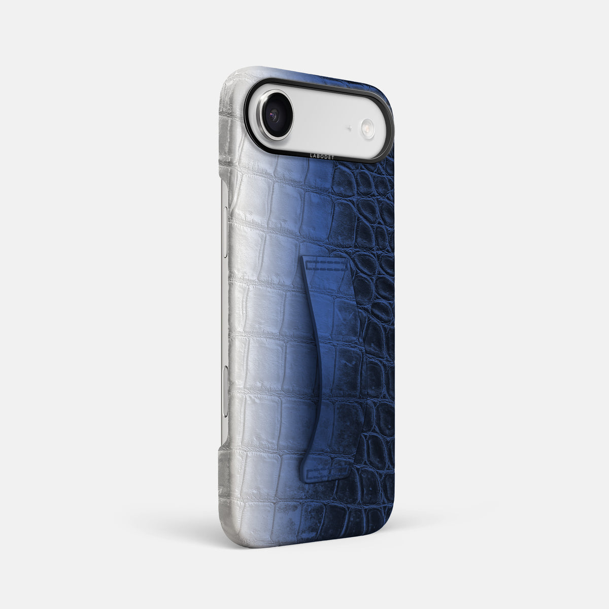 Finger Case For iPhone 17 Air In Himalayan Crocodile -2 | Navy-Blue-Black