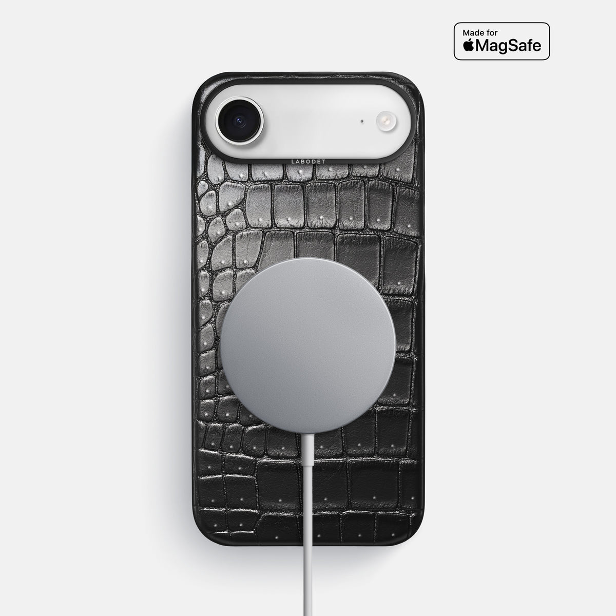 Classic Case For iPhone 17 Air In Porosus Crocodile -5 | Shiny-Black-Black