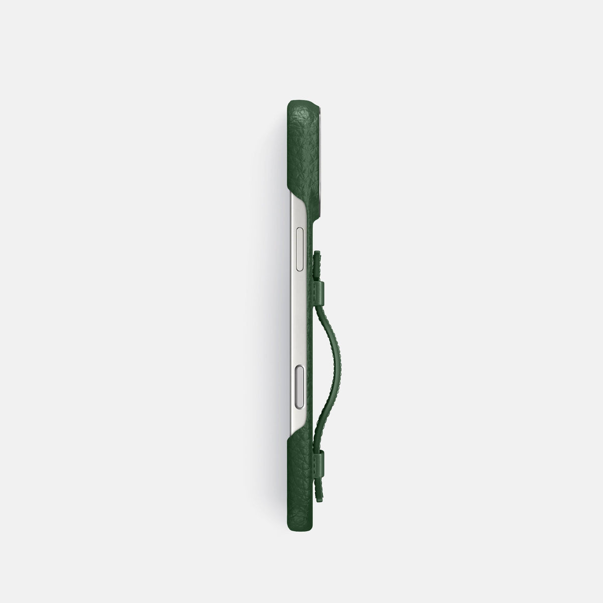 Handle Case For iPhone 18 Pro In Calf -3 | Dark-Green-Steel
