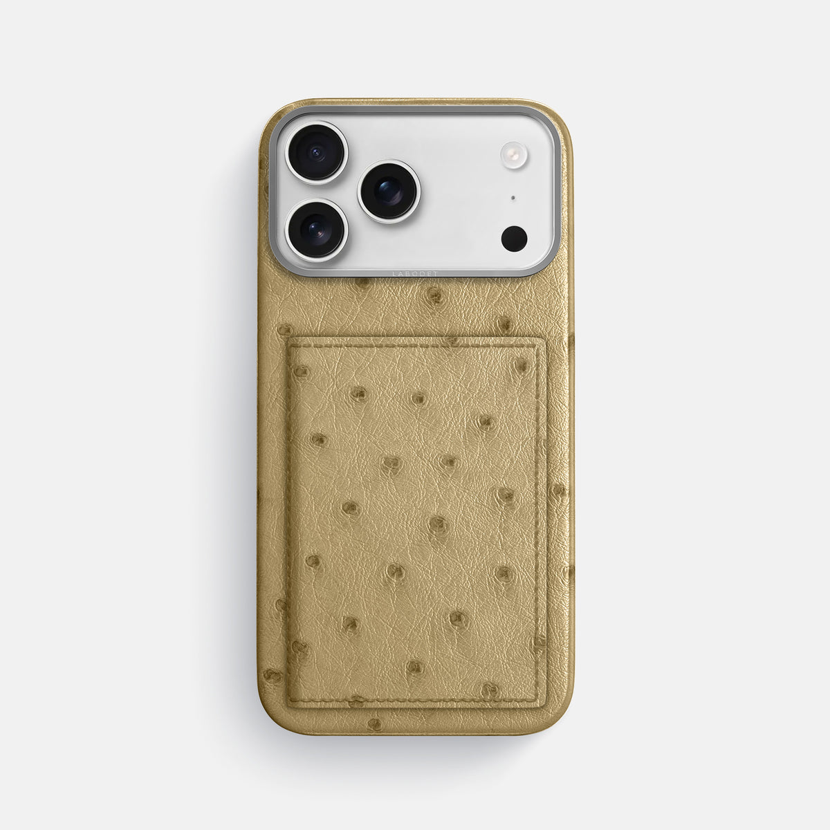 Bi-Fold Case For iPhone 17 Pro Max In Ostrich -1 | Desert-Sand-Steel