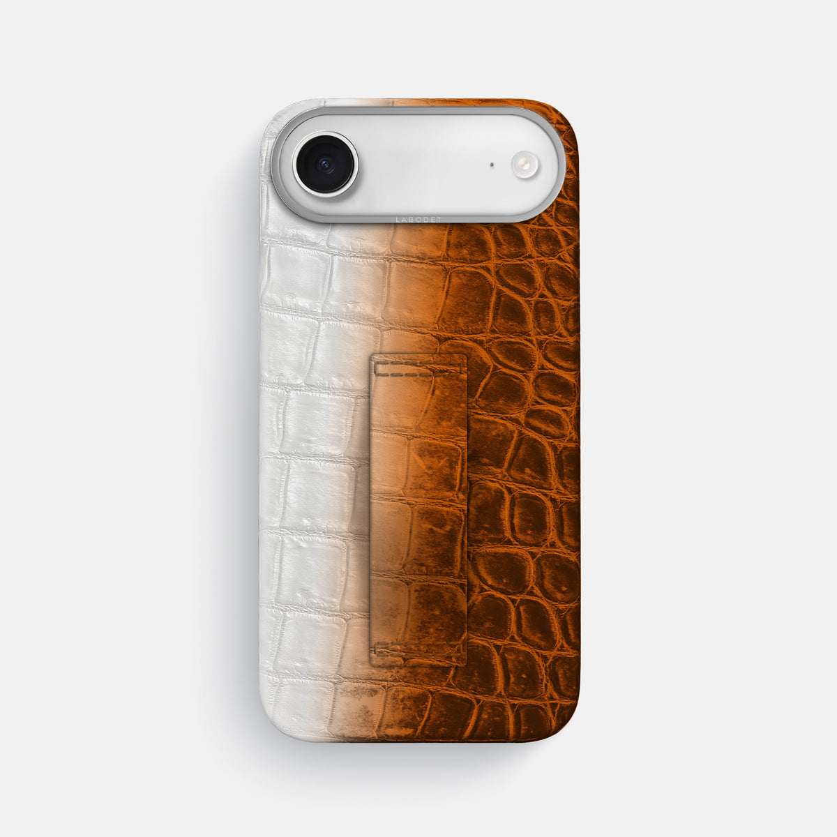 Finger Case For iPhone 17 Air In Himalayan Crocodile -1 | Orange-Steel