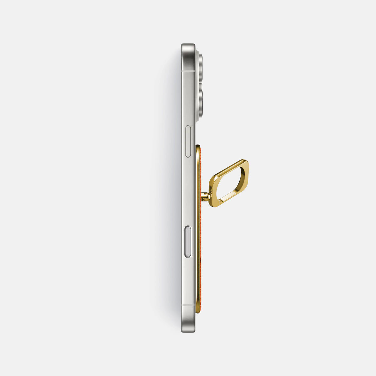 MagSafe Ring For iPhone 17 Pro Max In Ostrich -3 | Orange-Gold