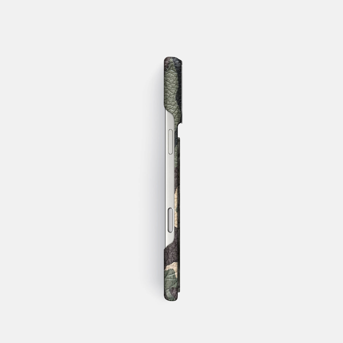 Classic Case With Carbon Dragon For iPhone 17 Pro In Calf -3 | Camouflage-Steel