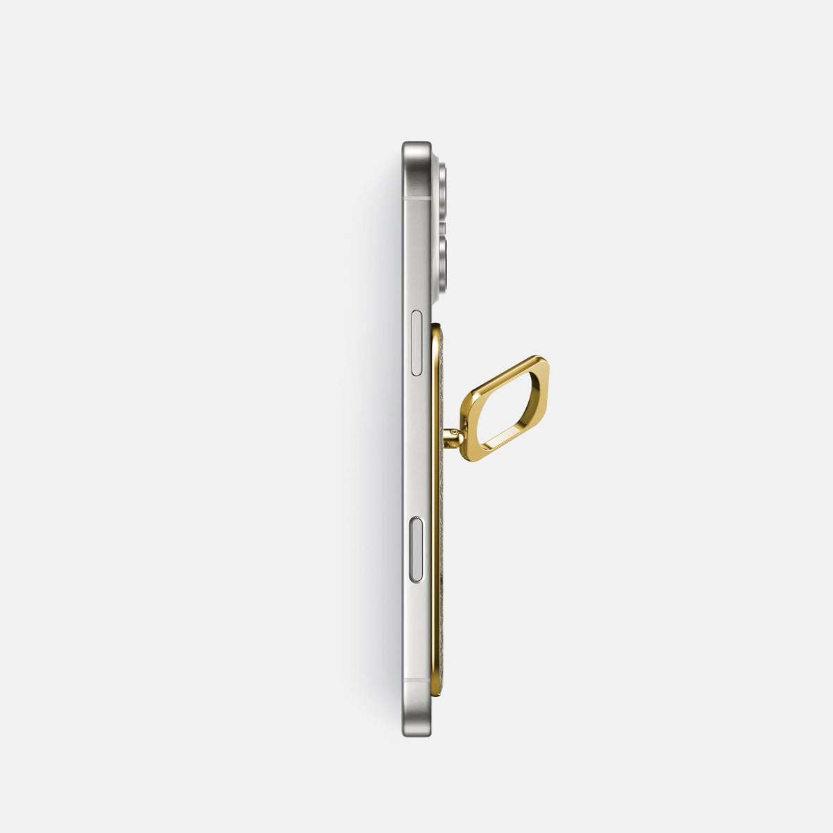 MagSafe Ring For iPhone 18 Pro In Ostrich -3 | Grey-Gold