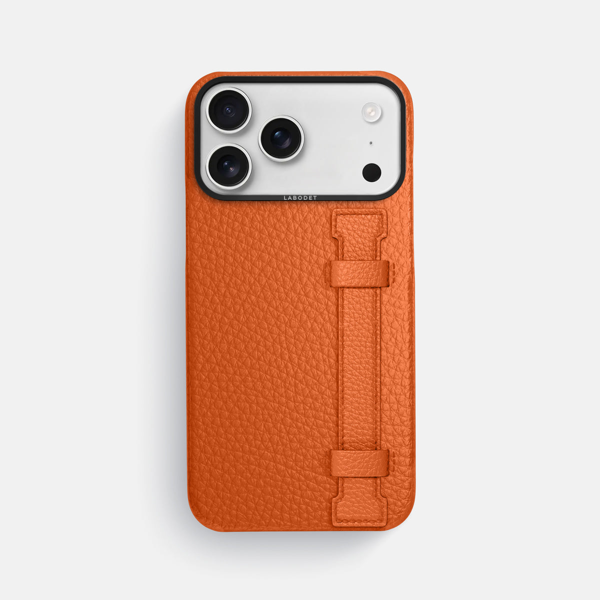 Handle Case For iPhone 17 Pro Max In Calf -1 | Orange-Black