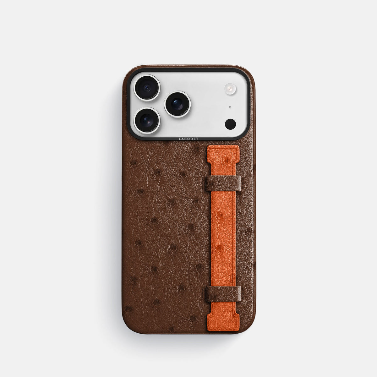 Handle Case Coloré For iPhone 18 Pro In Ostrich -1 | Chocolate-Black