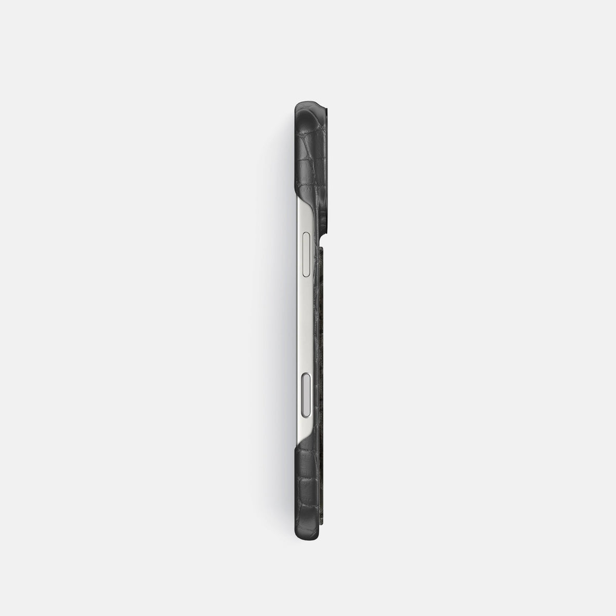 Classic Case With Carbon Dragon For iPhone 18 Pro In Alligator -3 | Grey-Black