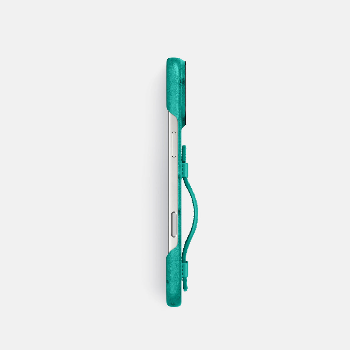 Handle Case For iPhone 17 Pro In Ostrich -3 | Turquoise-Black