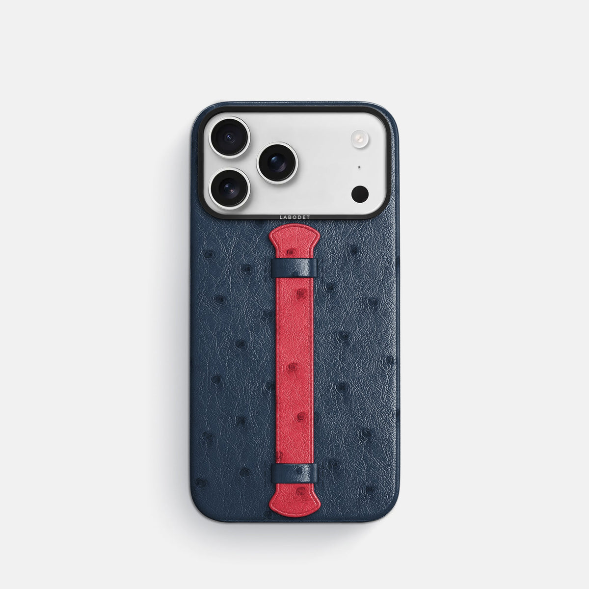 Center Handle Coloré For iPhone 18 Pro In Ostrich -1 | Navy-Blue-Black