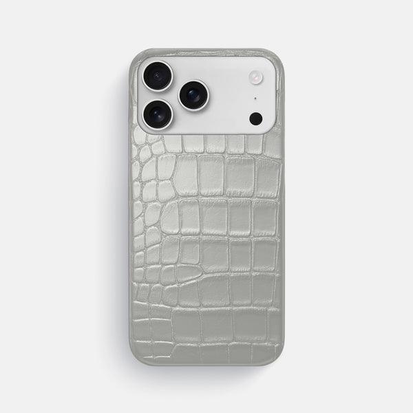 Slim Case For iPhone 17 Pro Max In Metallic Alligator