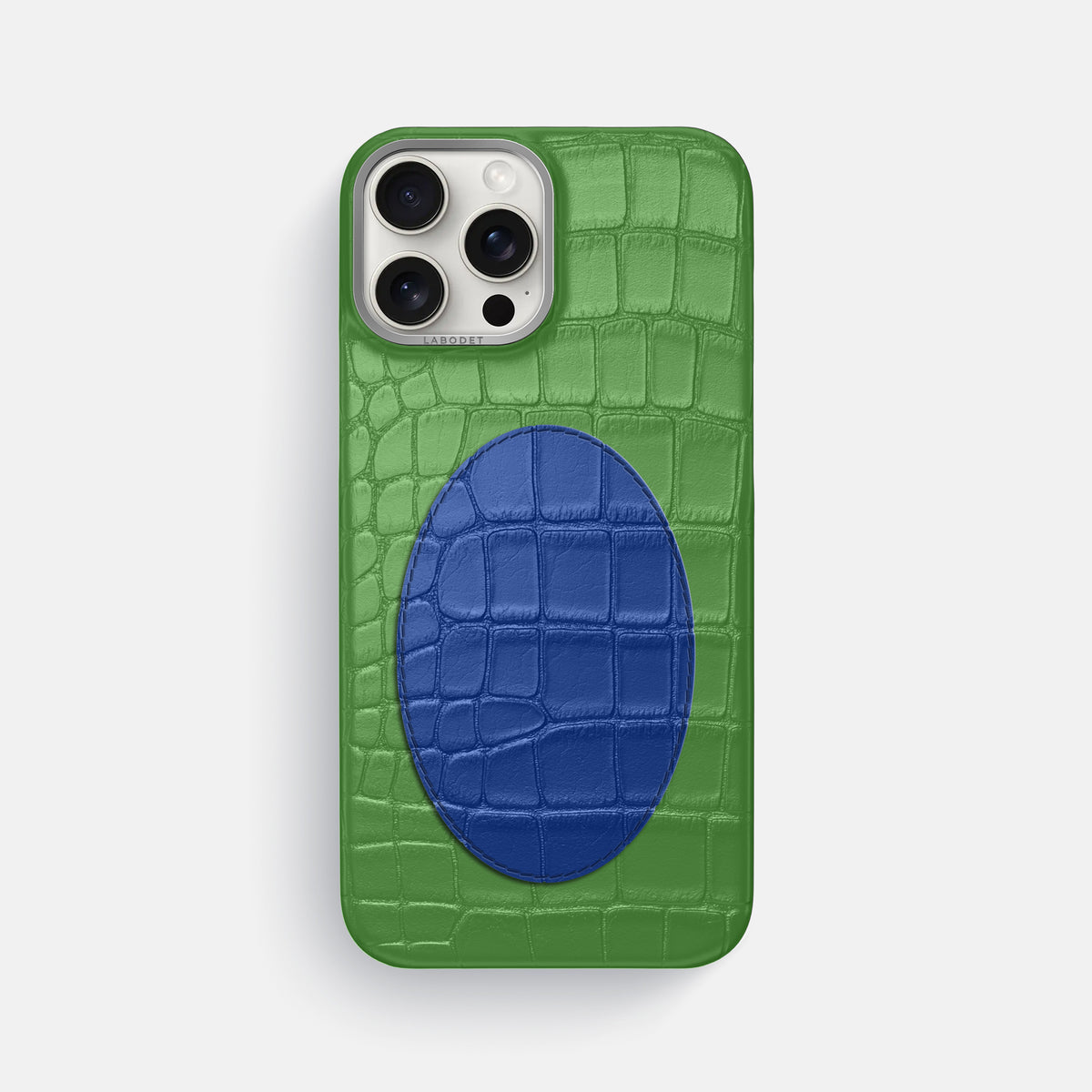 Classic Case With Oval For iPhone 16 Pro Max In Alligator -1 | Apple-Green-Steel