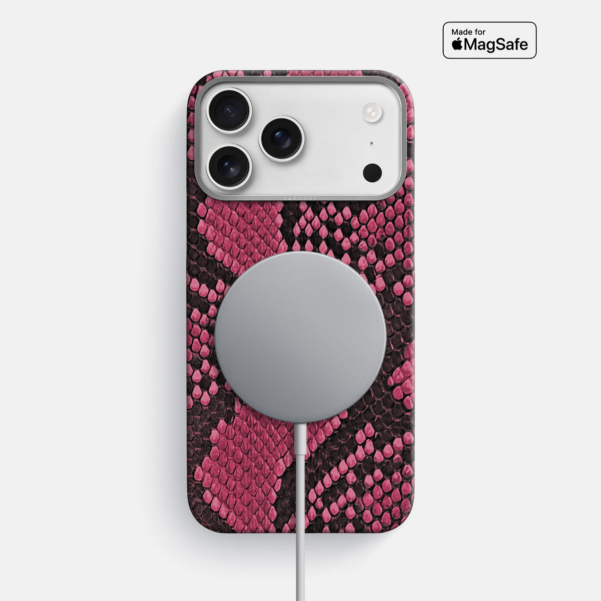 Classic Case For iPhone 18 Pro Max In Deluxe Python -5 | Burgundy-Steel