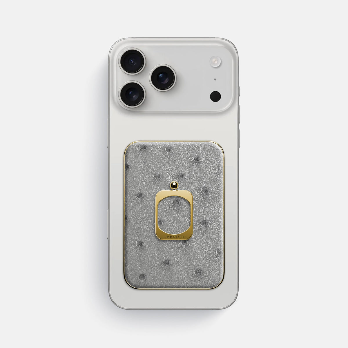 MagSafe Ring For iPhone 18 Pro Max In Ostrich -2 | Silver-Gold