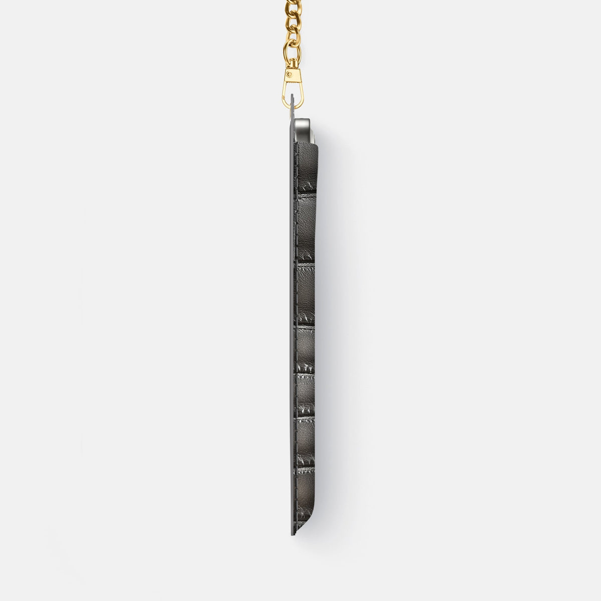 Crossbody Bag For iPhone 18 Pro Max In Patina Alligator -4 | Grey-Gold