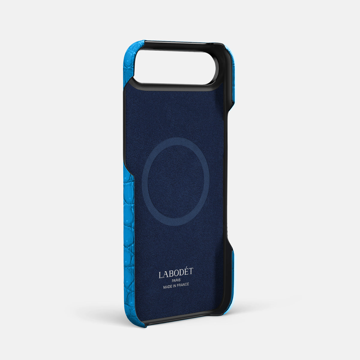 Classic Case For iPhone 17 Air In Porosus Crocodile -4 | Blue-Lagoon-Black