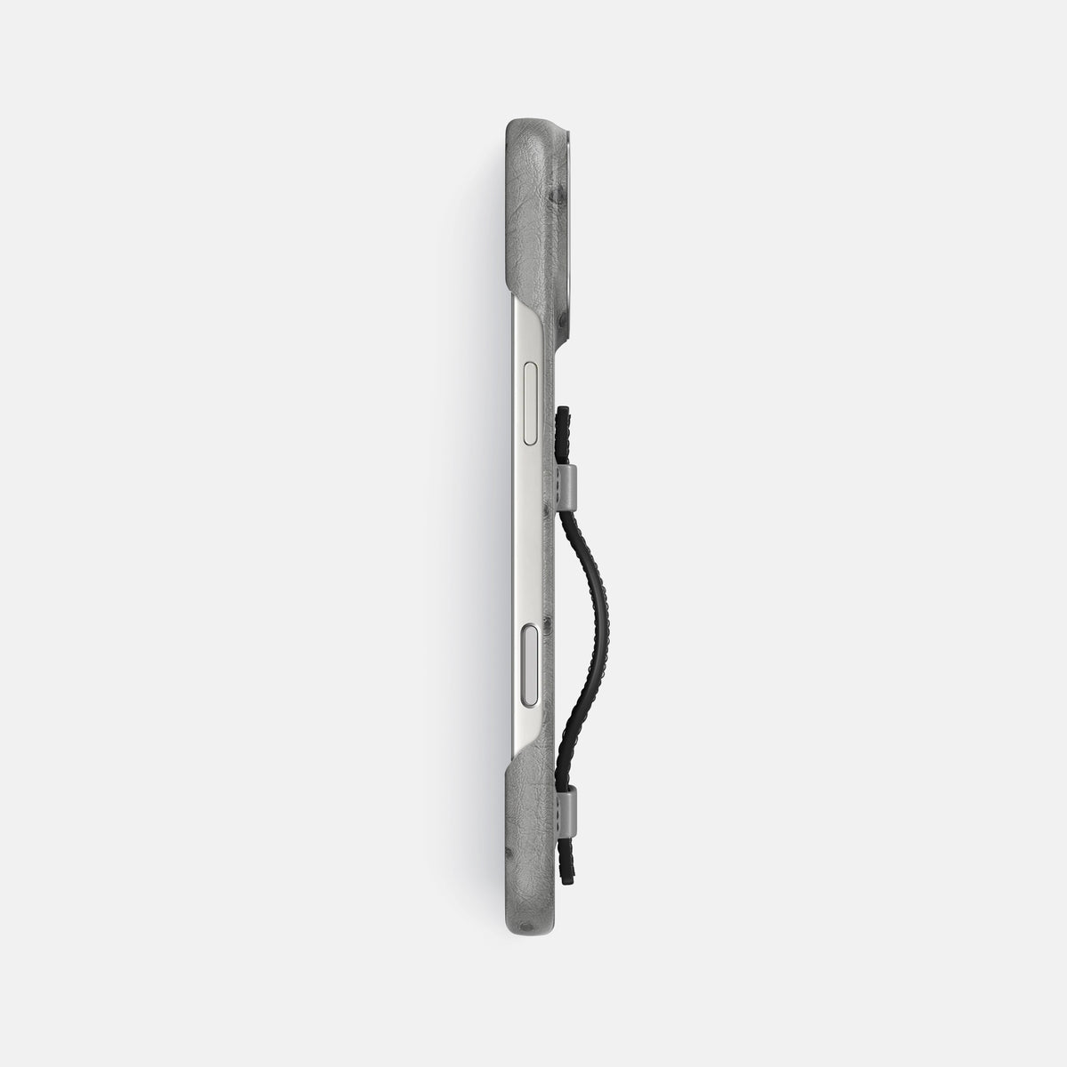 Handle Case Coloré For iPhone 17 Pro Max In Ostrich -3 | Silver-Steel
