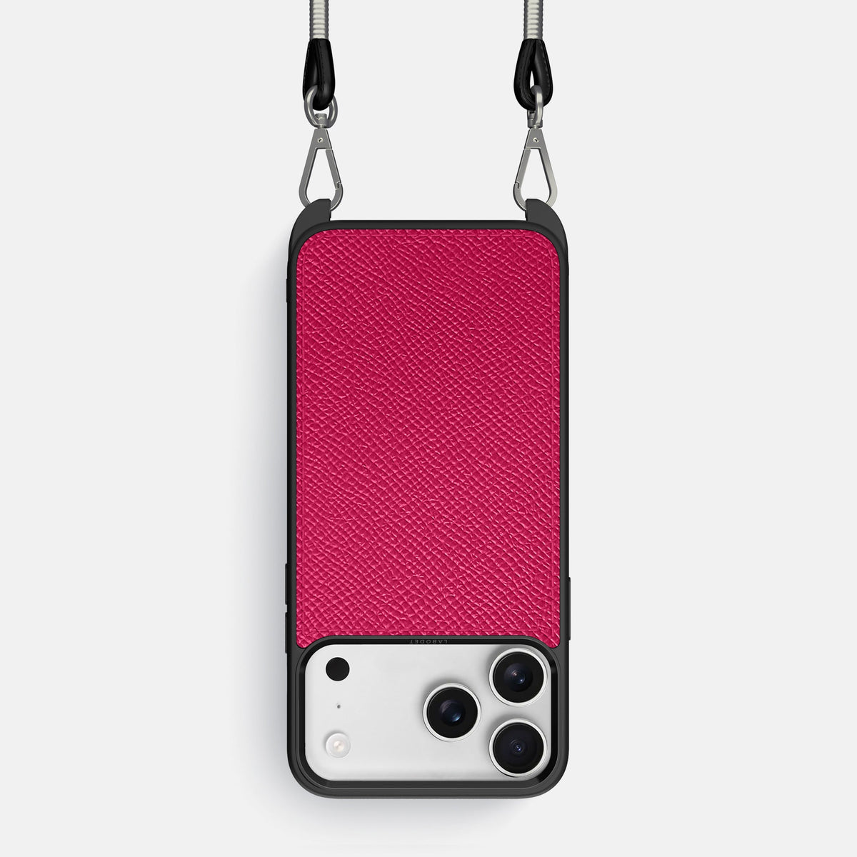 Crossbody Sport Case For iPhone 18 Pro In Epsom-Style Calf -1 | Fuchsia