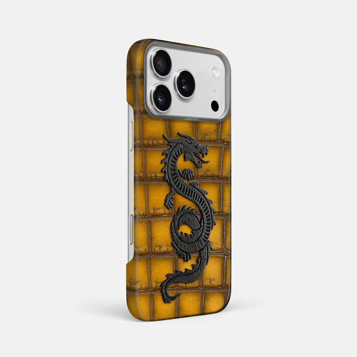 Classic Case With Carbon Dragon For iPhone 18 Pro Max In Patina Alligator -2 | Sydney-Steel