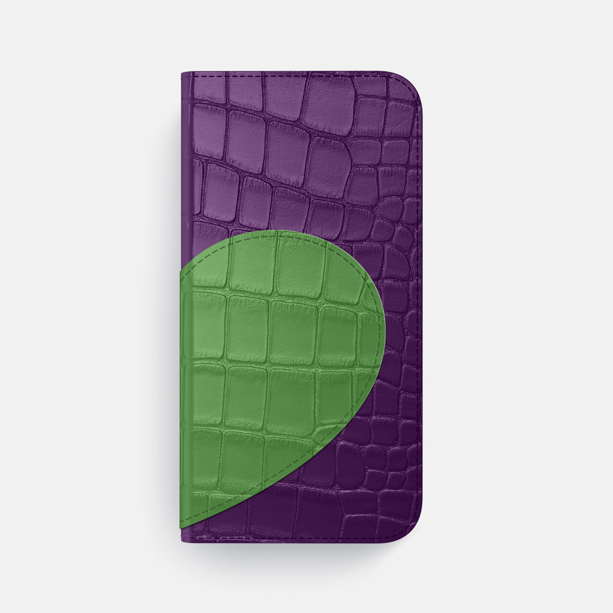 Folio Case With Heart For iPhone 17 Air In Alligator -4 | Purple-Steel