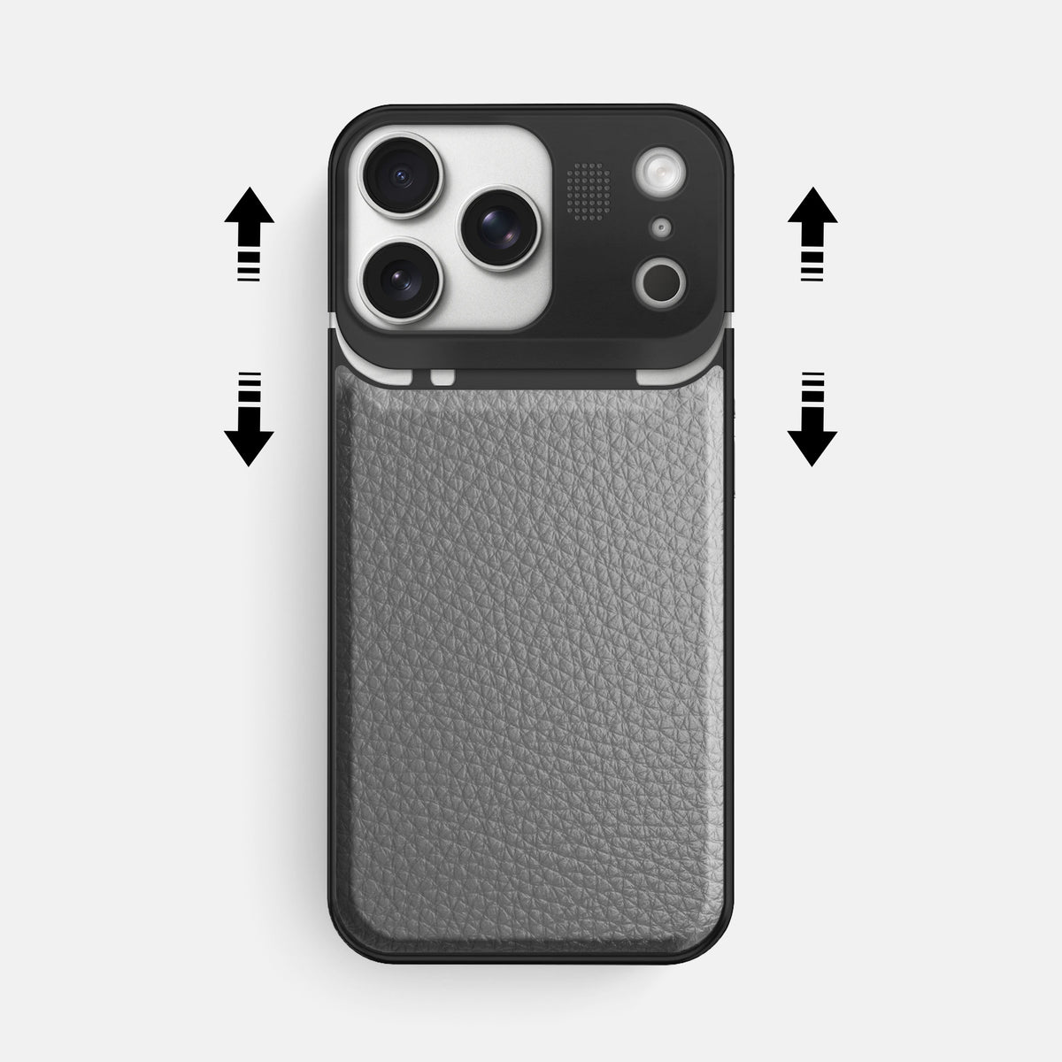 Metal Case For iPhone 17 Pro Max In Calf -2 | Souris-Black