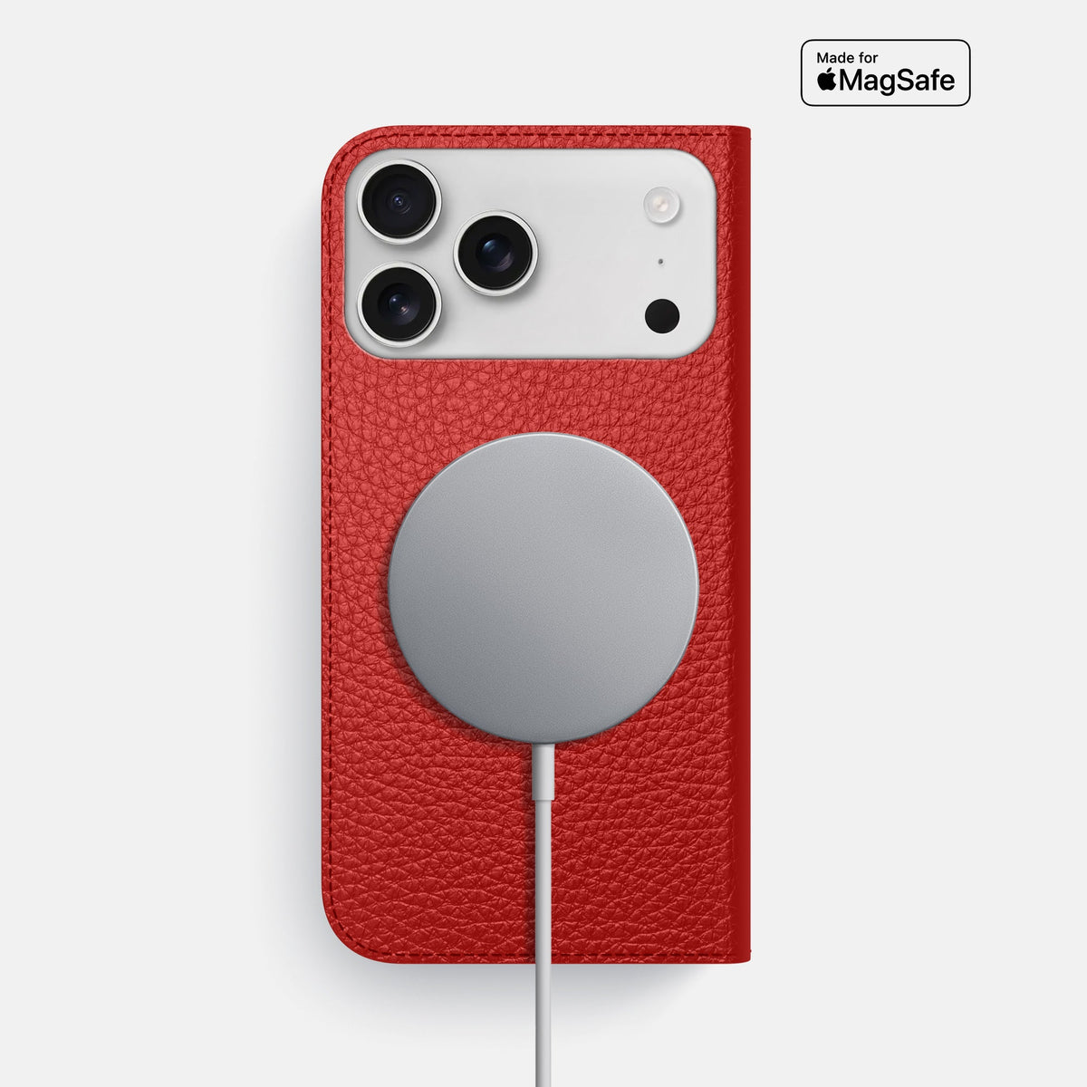 Folio Slim Case For iPhone 18 Pro Max In Calf -3 | Red