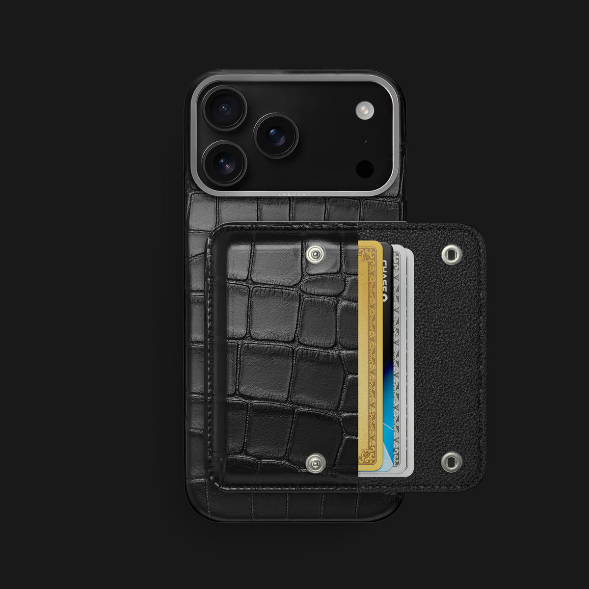 Envelope Case Edition Black For iPhone 17 Pro Max In Alligator -2 | Edition-Black-Steel