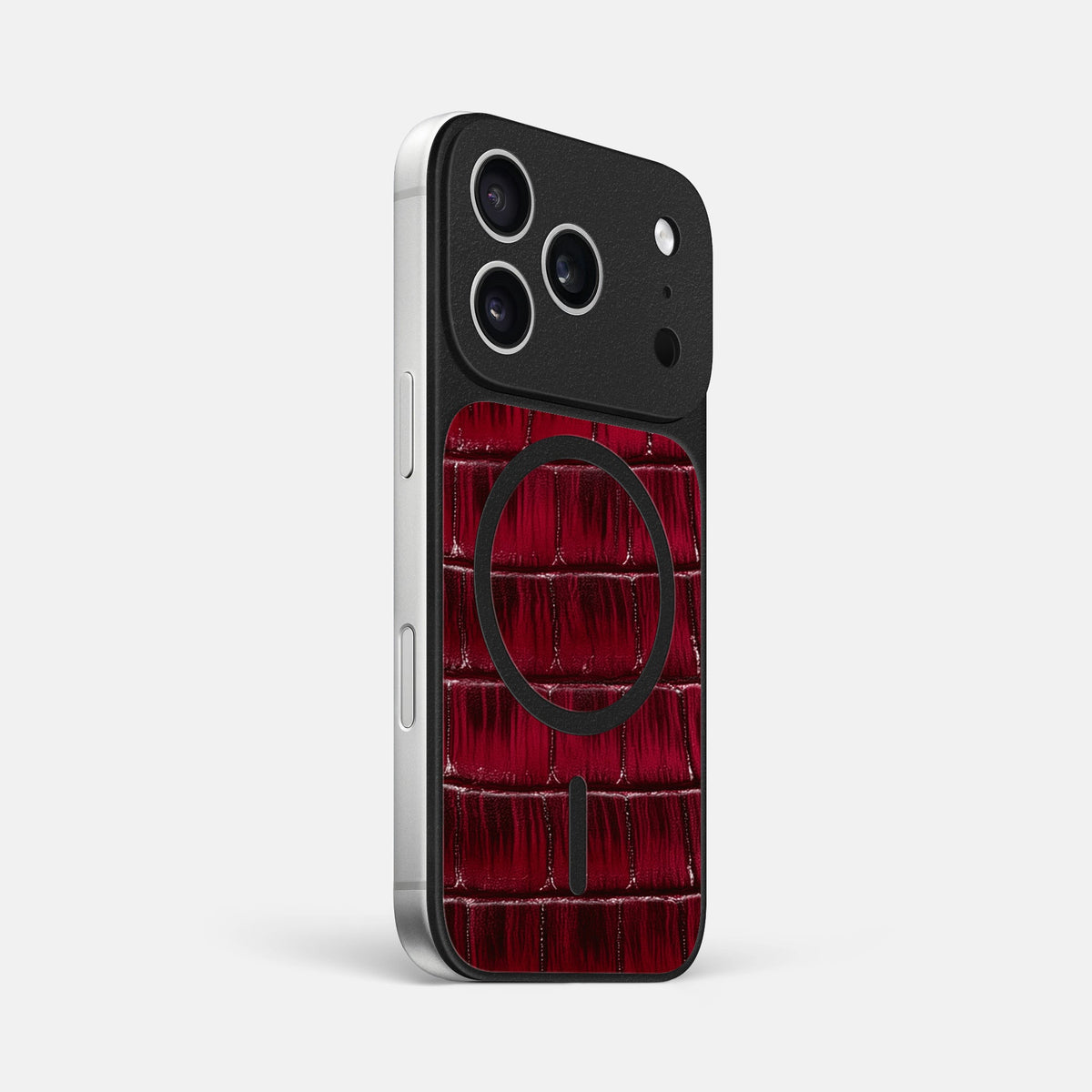 MagSafe Mask For iPhone 18 Pro Max In Patina Alligator -2 | Havana-Burgundy