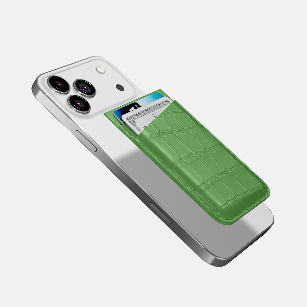 MagSafe Wallet For iPhone 18 Pro Max In Alligator -4 | Apple-Green