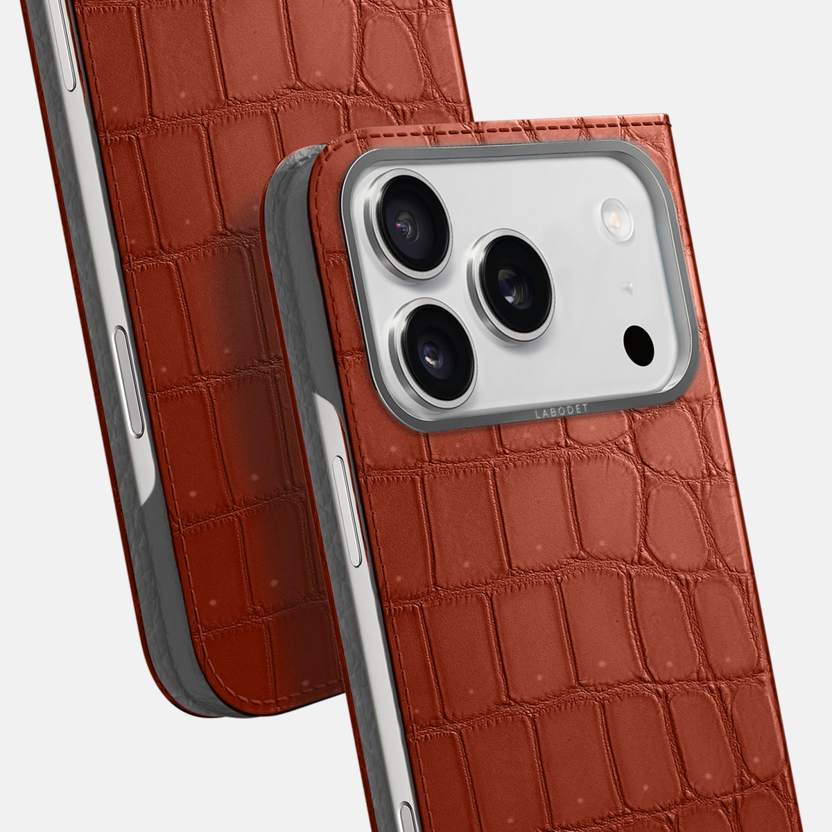 Folio Case For iPhone 17 Pro In Porosus Crocodile -5 | Nuts-Steel