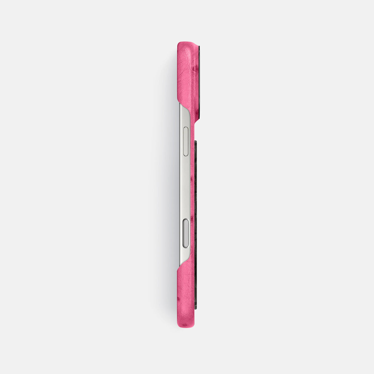 Classic Case With Carbon Dragon For iPhone 17 Pro Max In Ostrich -3 | Pink-Black
