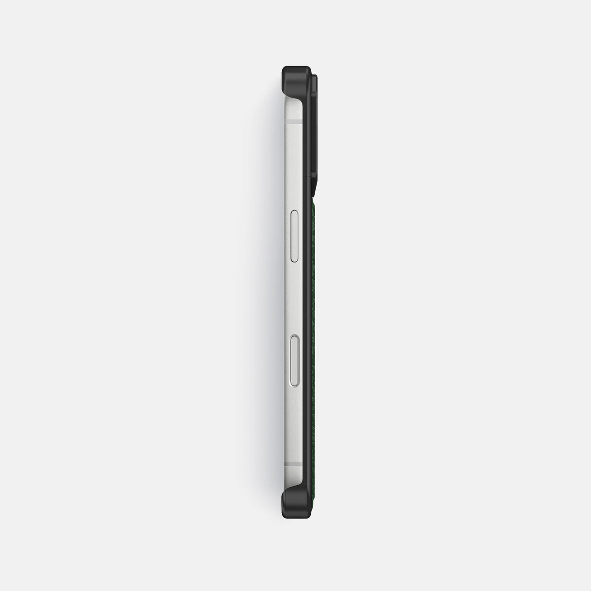 Metal Case For iPhone 17 Pro Max In Calf -3 | Dark-Green-Black