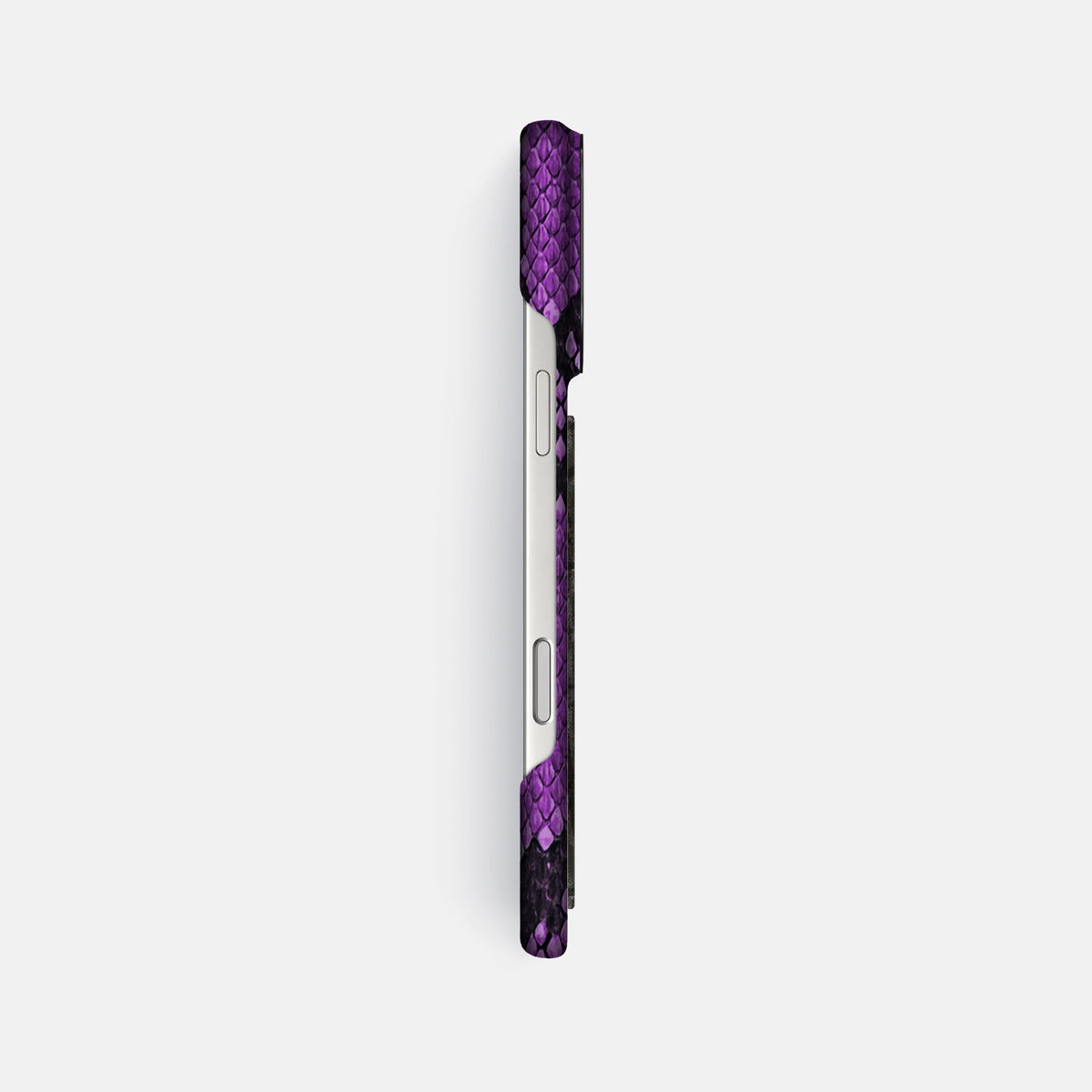 Classic Case With Carbon Dragon For iPhone 17 Pro Max In Deluxe Python -3 | Purple-Black