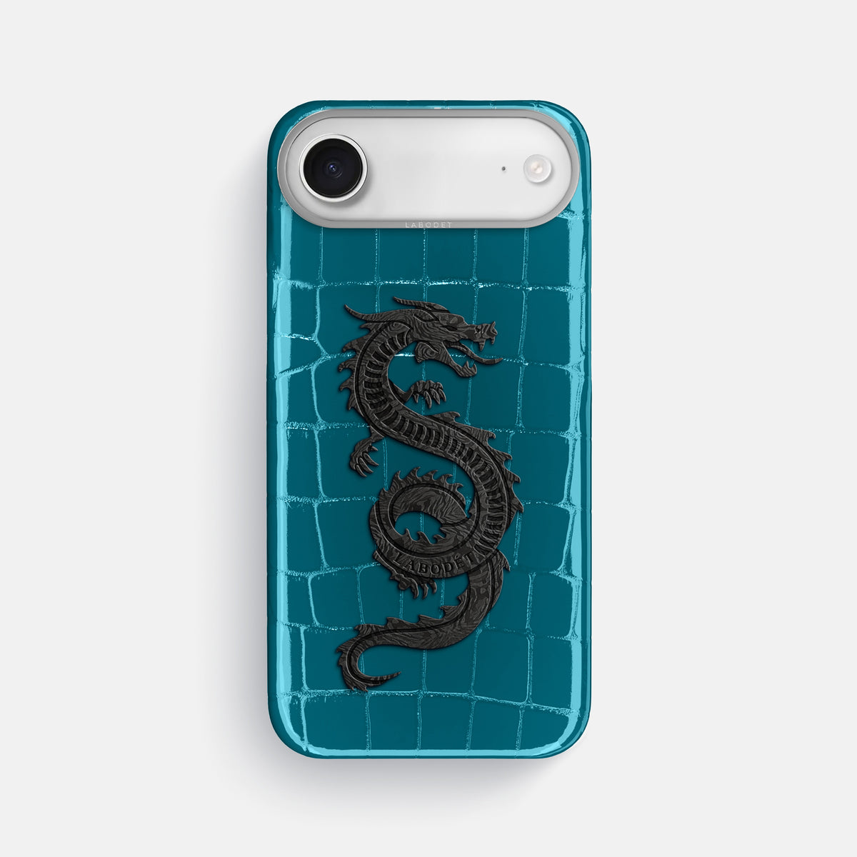 Classic Case With Carbon Dragon For iPhone 17 Air In Shiny Alligator -1 | Curacao-Steel