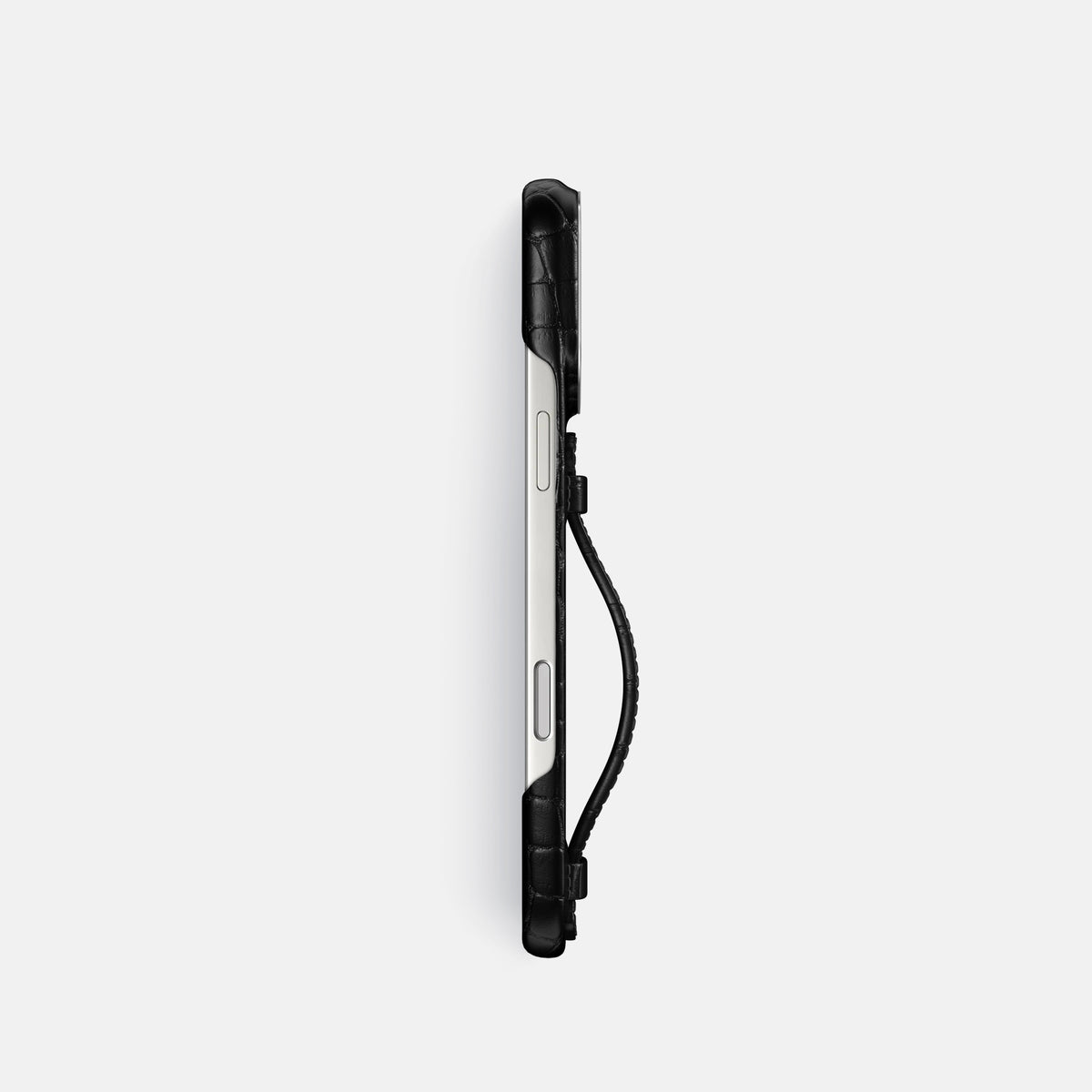 Center Handle For iPhone 17 Pro In Alligator -3 | Black-Steel