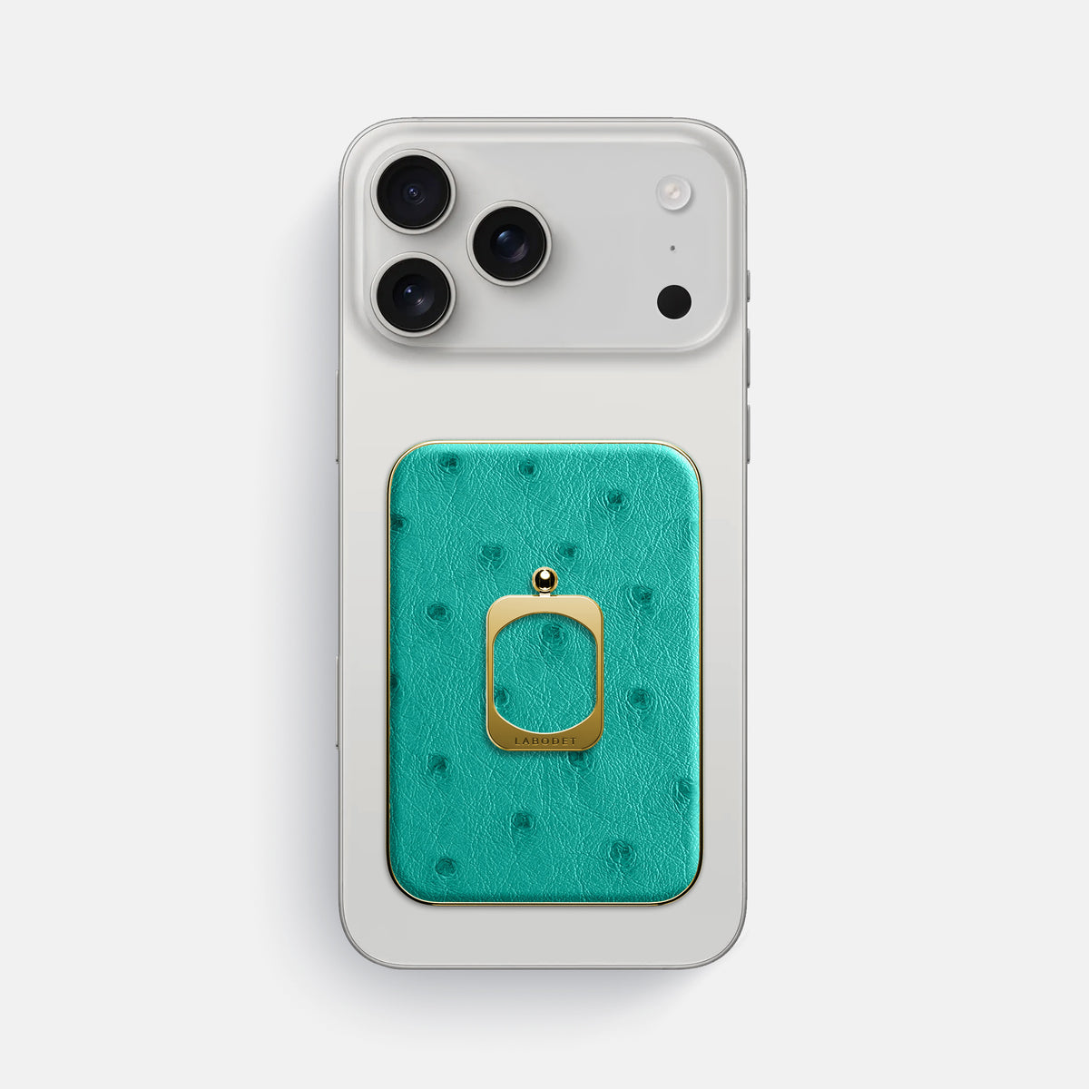 MagSafe Ring For iPhone 17 Pro Max In Ostrich -2 | Turquoise-Gold