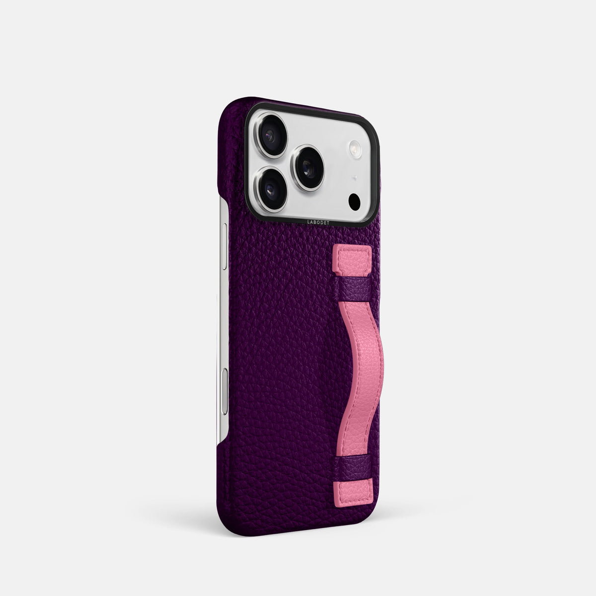 Handle Case Coloré For iPhone 18 Pro In Calf -2 | Violet-Black