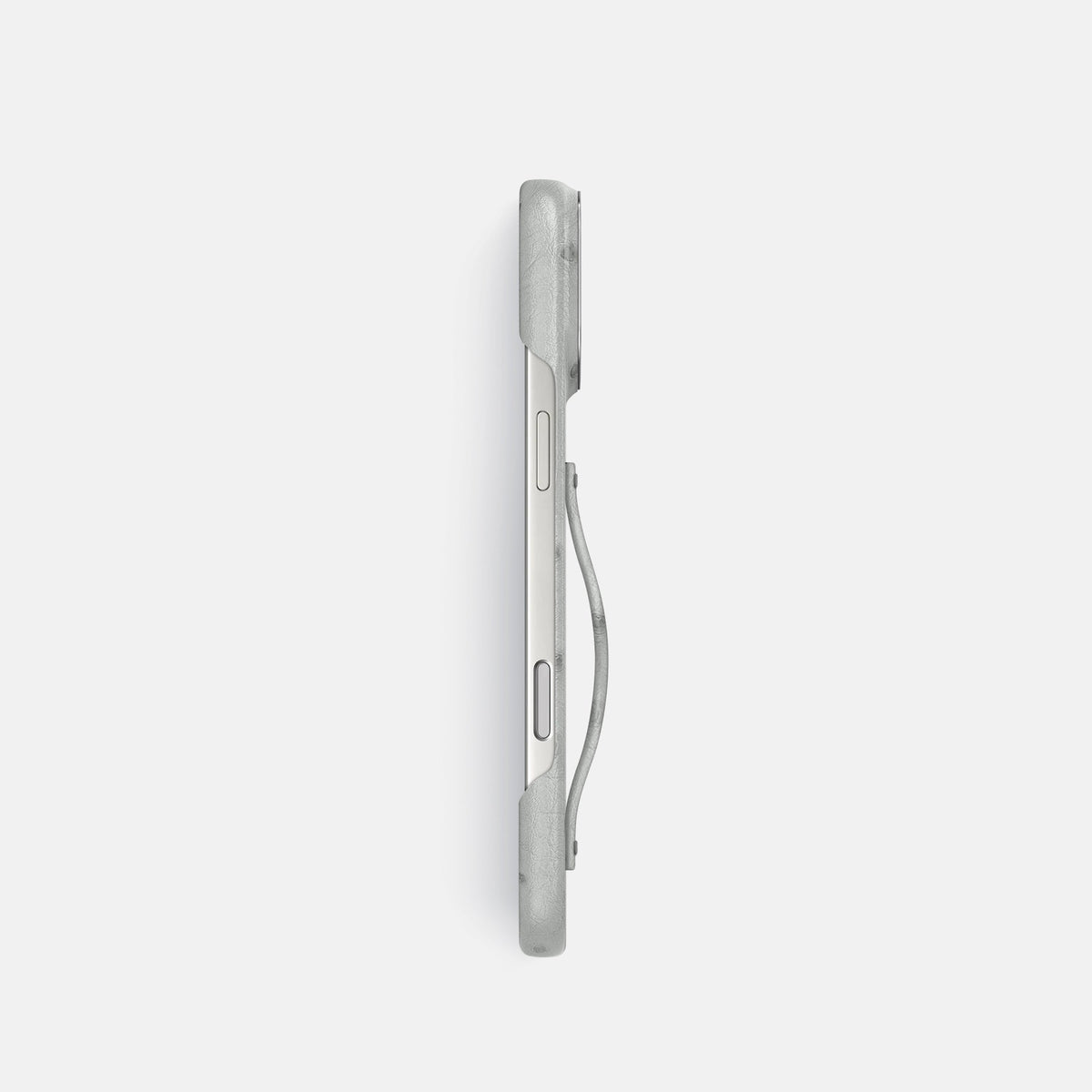 Finger Case For iPhone 18 Pro In Ostrich -3 | White-Steel
