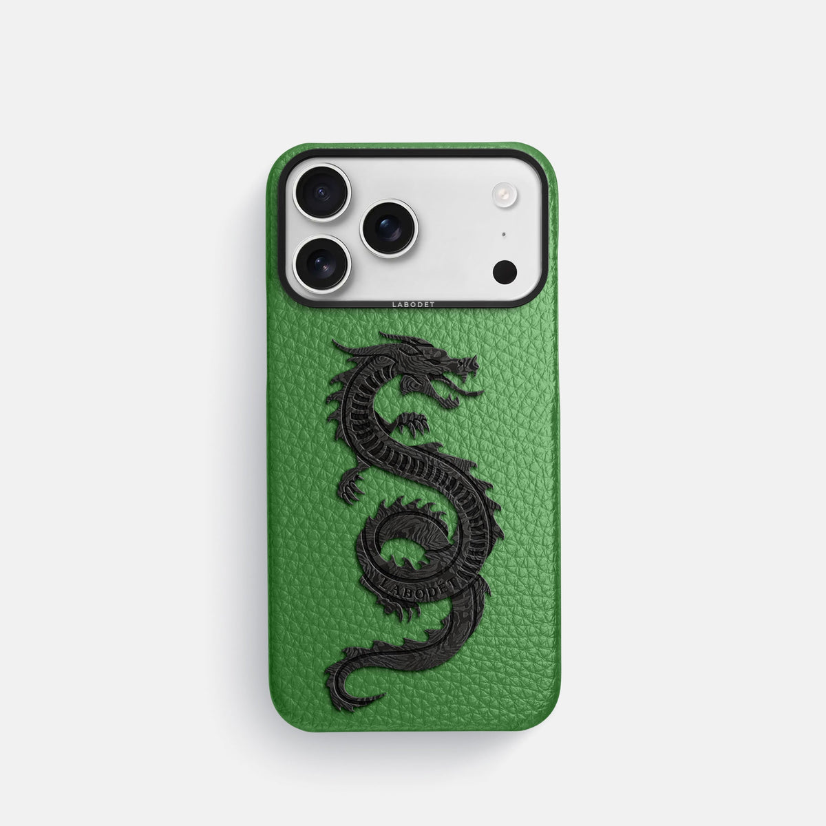 Classic Case With Carbon Dragon For iPhone 18 Pro In Calf -1 | Herb-Black