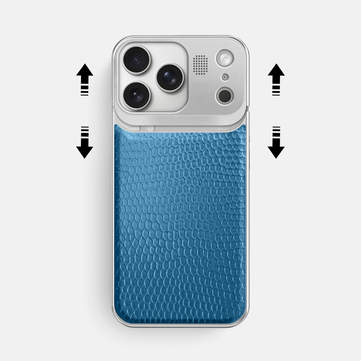 Metal Case For iPhone 17 Pro Max In Lizard -2 | Blue-Steel