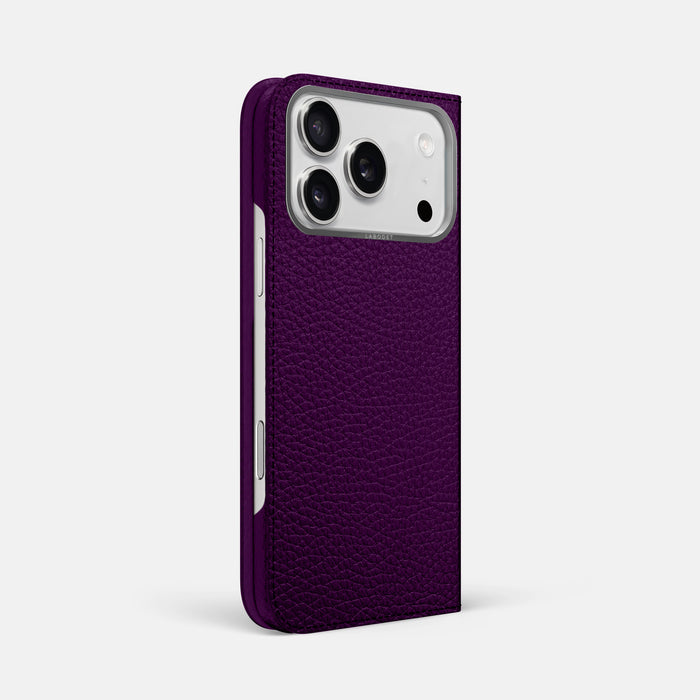 Folio Case For iPhone 17 Pro Max In Calf -1 | Violet-Steel