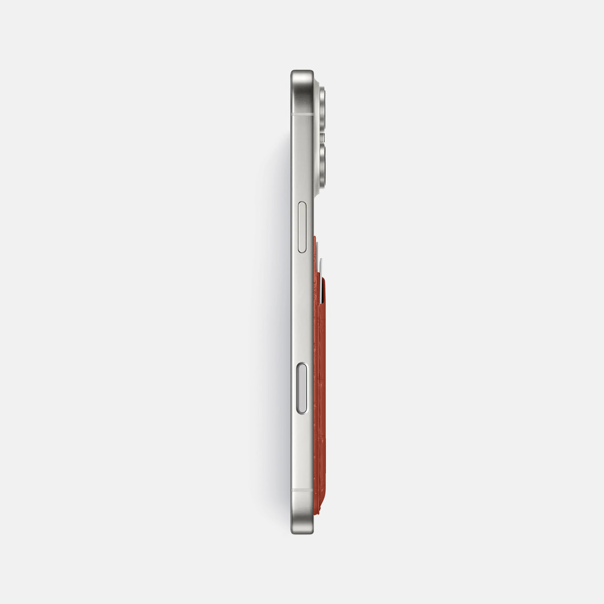 MagSafe Wallet For iPhone 17 Pro Max In Porosus Crocodile -3 | Mahogany-Brown