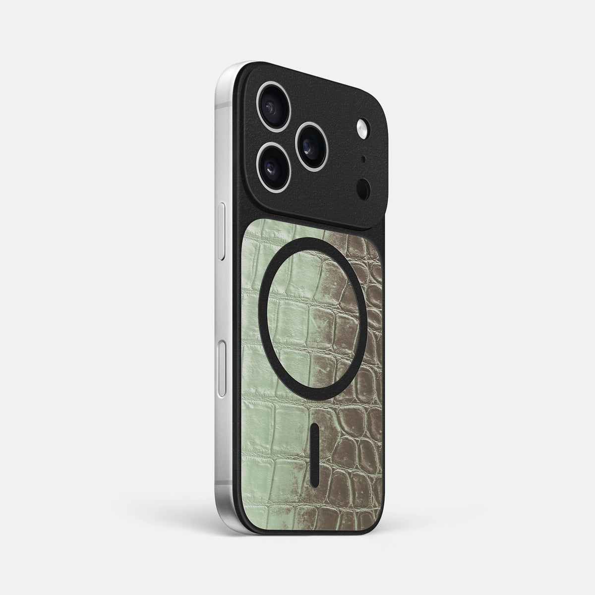 MagSafe Mask For iPhone 17 Pro Max In Himalayan Crocodile -2 | Pistachio