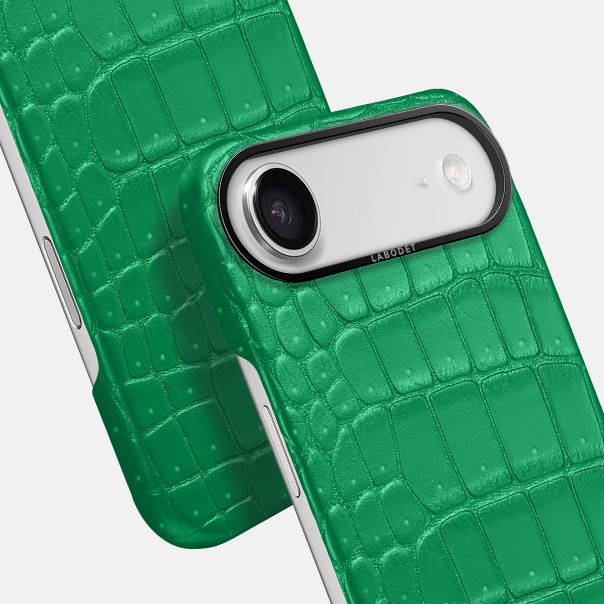 Classic Case For iPhone 17 Air In Porosus Crocodile -6 | Cactus-Green-Black