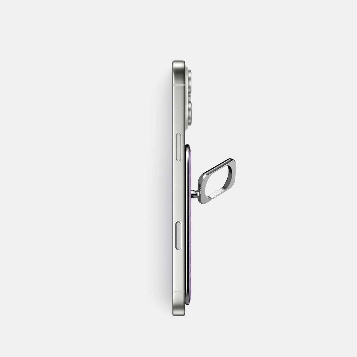 MagSafe Ring For iPhone 18 Pro In Porosus Crocodile -3 | Purple-Steel