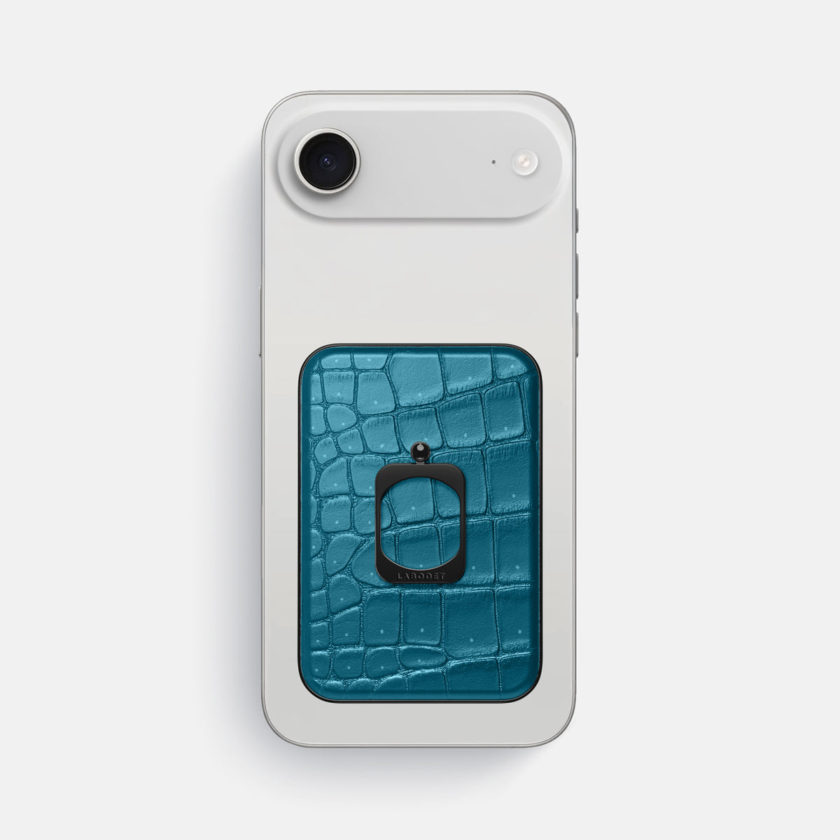 MagSafe Ring For iPhone 17 Air In Porosus Crocodile -2 | Turquoise-Black