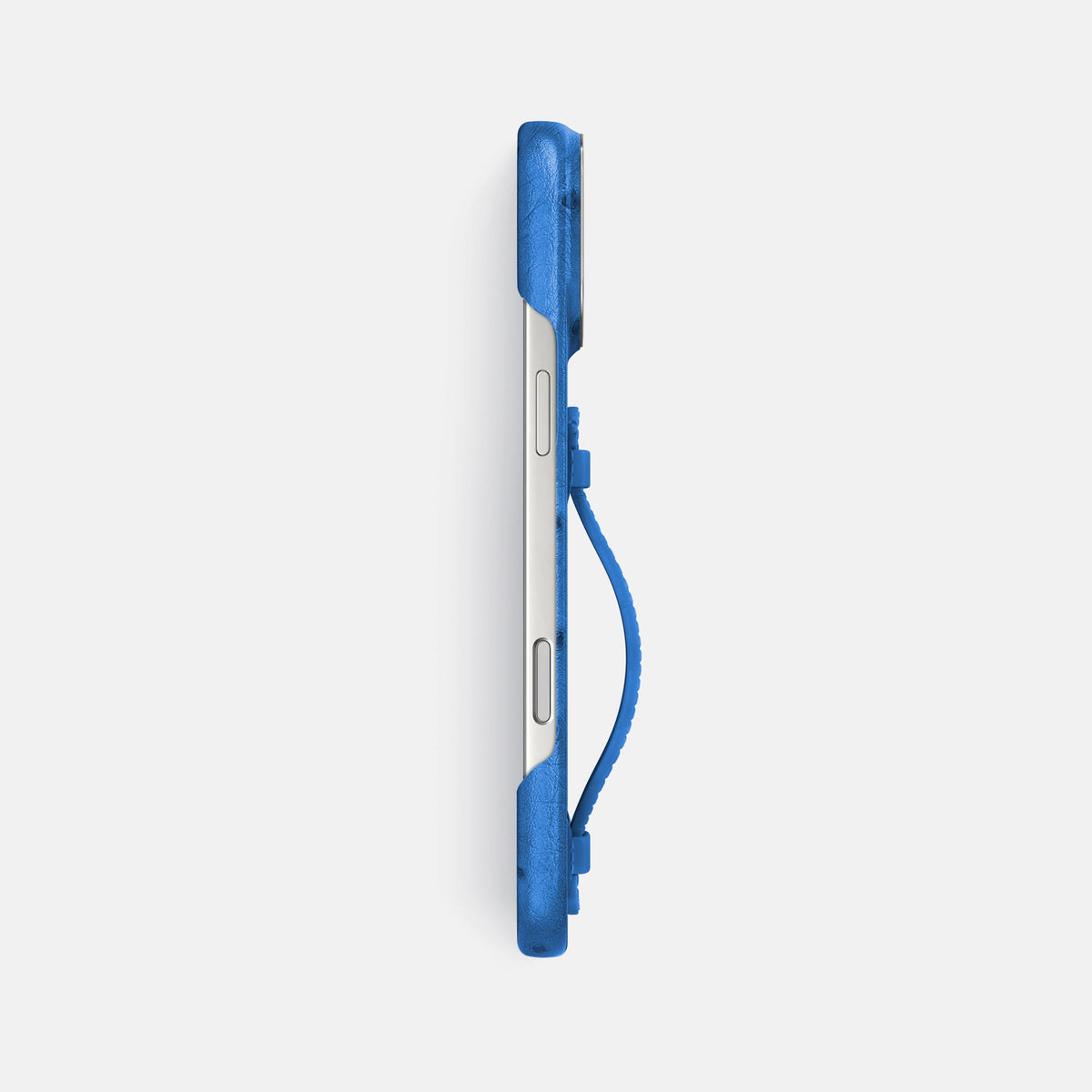 Center Handle For iPhone 18 Pro Max In Ostrich -2 | Royal-Blue-Steel