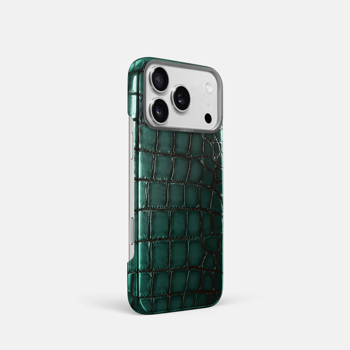 Classic Case For iPhone 17 Pro In Patina Alligator -2 | Green-Steel
