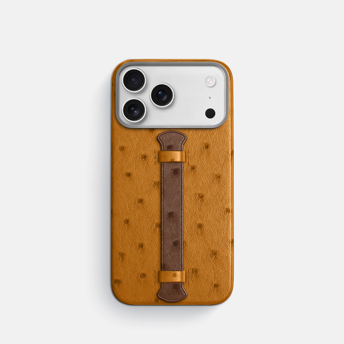 Center Handle Coloré For iPhone 17 Pro In Ostrich -1 | Chestnut-Steel