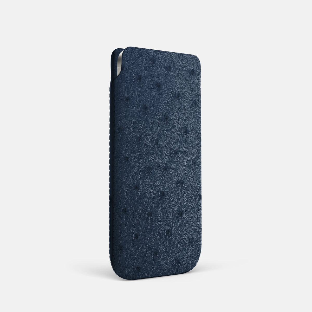 Pouch Case For iPhone 18 Pro In Ostrich -2 | Navy-Blue